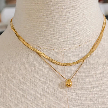 Orifolia Dewdrop Duo Necklace