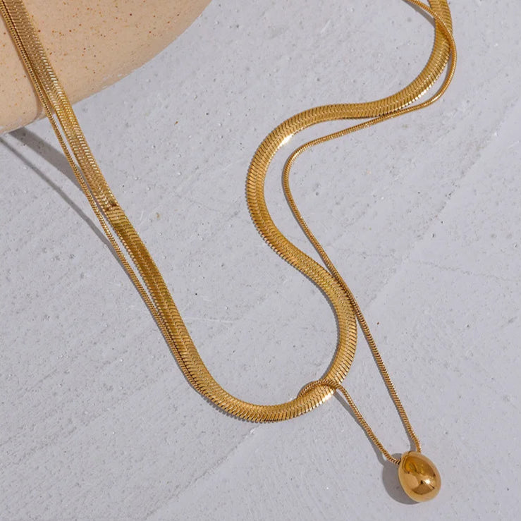 Orifolia Dewdrop Duo Necklace